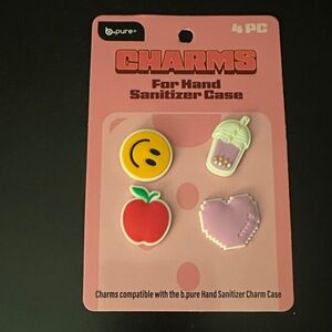 Bpure Charms Set for Hand Sanitizer Case - heart apple happy face boba drink